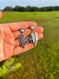 White Buffalo Feather Earrings