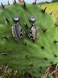 White Buffalo Feather Earrings