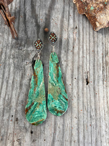 XL Elisa Turquoise Slab Earrings