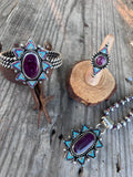 Purple Spiny Oyster Cluster Cuff