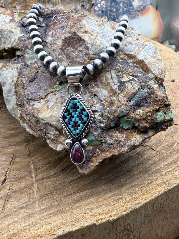 Purple Spiny Drop Pendant