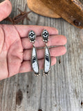 Skinny White Buffalo Earrings