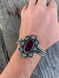 Purple Spiny Oyster Cluster Cuff