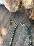 Green Turquoise and Peacock Pearl Necklace