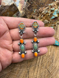 Green Double Earrings