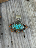 High Grade Kingman Turquoise Pendant