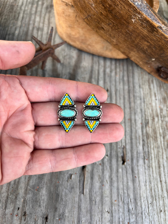 Blue Kingman Studs