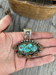 High Grade Kingman Turquoise Pendant