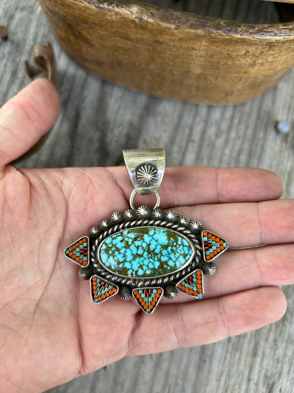 High Grade Kingman Turquoise Pendant