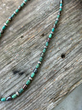 Green Turquoise and Peacock Pearl Necklace