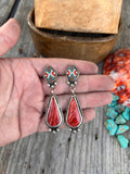 Orange Spiny Oyster Earrings