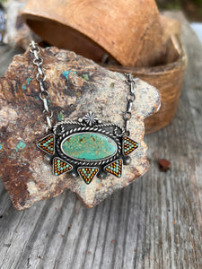 Elisa Turquoise Bar Necklace