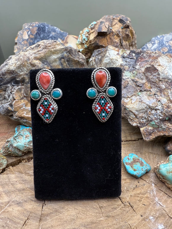 Red Cross Earrings