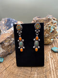 Green Double Earrings